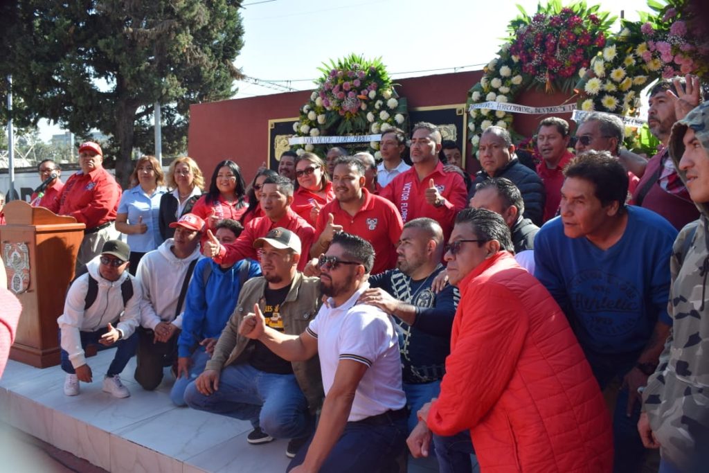 Trabajadores de las Secciones 15, 16 y 17 del STFRM en la CDMX.