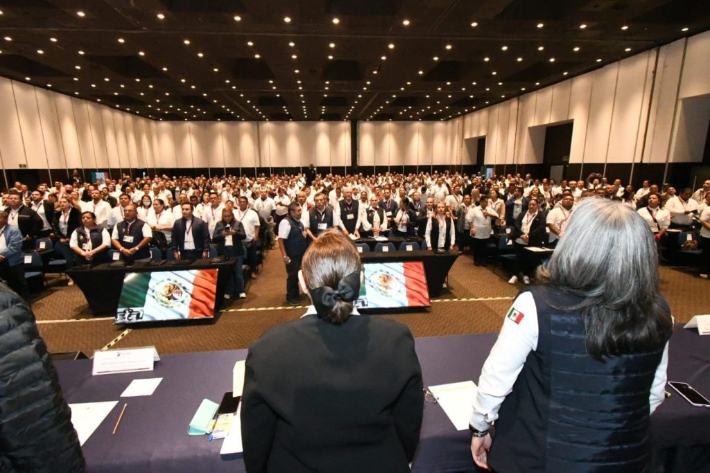 Los delegados del Congreso Nacional Extraordinario del SNTISSSTE.