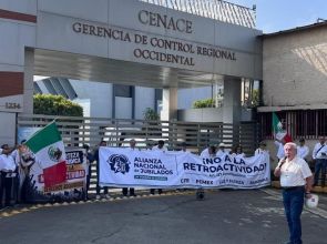 Realizan Jubilados, Protesta Nacional Ante CENADE; Exigen Pago de Diferencias Económicas Conforme a la Ley